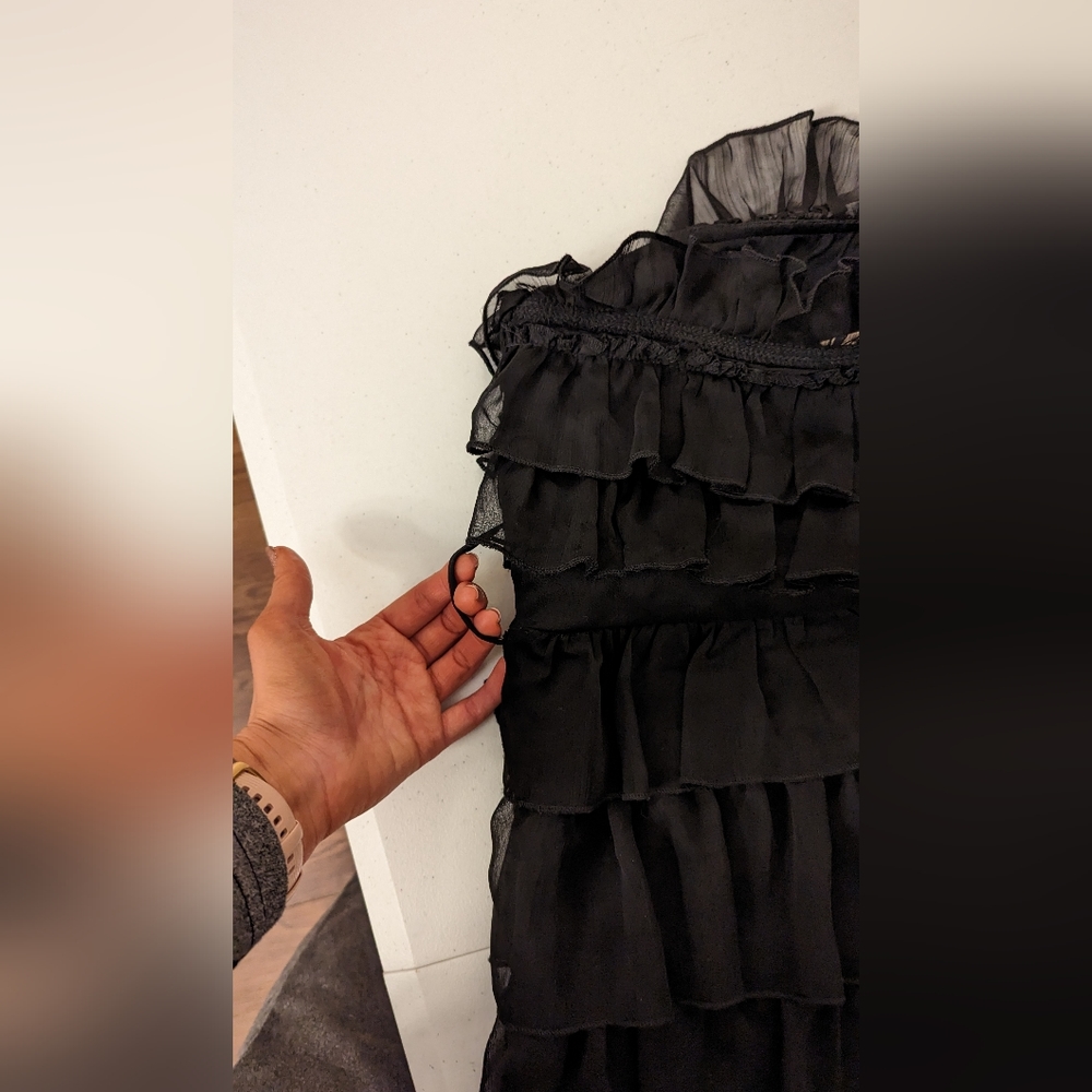 Black Ruffle Dress - Picture 2 of 9